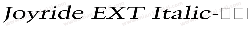 Joyride EXT Italic字体转换